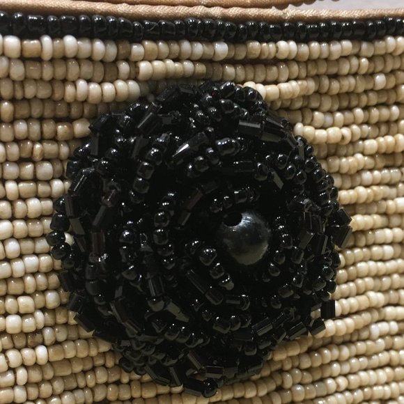 BEADED CLUTCH BAG WITH ROSE - Picture 10 of 11